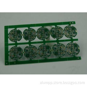 4 Layer Green Rigid PCB Board with Gold Finish, White Silks